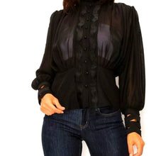Load image into Gallery viewer, Code: Queen &quot;B&quot; I Black Detailed Top
