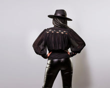 Load image into Gallery viewer, Code: Queen &quot;B&quot; I Black Detailed Top
