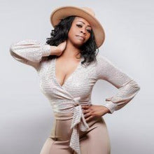 Load image into Gallery viewer, Code: Boss  I Metallic Belted Bodysuit
