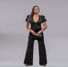 Load image into Gallery viewer, Code:  Dianah I  Sequin Ruffled Top Jumpsuit
