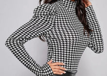 Load image into Gallery viewer, Code: Casey I Houndstooth High Neck Top
