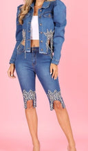 Load image into Gallery viewer, Code: Star: Embellished Denim Two Piece
