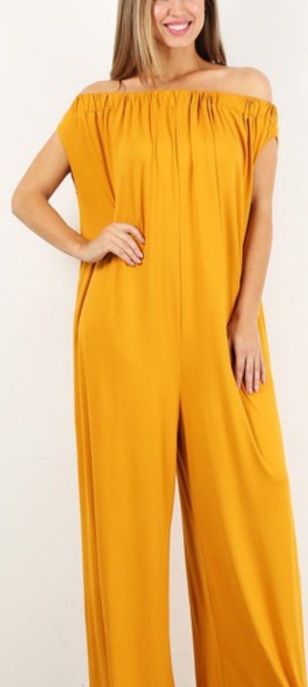 Code:Lizzo | Wide Leg Off The Shoulder Jumpsuit