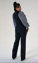 Load image into Gallery viewer, Code: Mattie | Houndstooth Top With Oversized Sleeves
