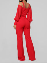 Load image into Gallery viewer, Code: Red Bone| Strapped Jumpsuit With Tie
