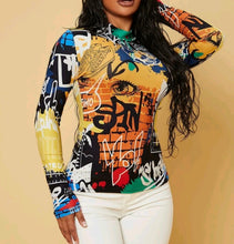 Load image into Gallery viewer, Code: Biaz | Graphic Print Blouse
