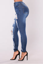 Load image into Gallery viewer, Code: Blue Ivy | Blue Denim Distressed Jeans
