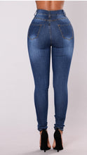 Load image into Gallery viewer, Code: Blue Ivy | Blue Denim Distressed Jeans
