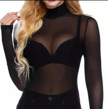 Load image into Gallery viewer, Code: Sheera | Black Sheer Top
