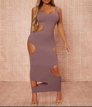 Load image into Gallery viewer, Code: Carma | Mauve Cutout Dress
