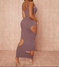 Load image into Gallery viewer, Code: Carma | Mauve Cutout Dress
