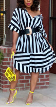 Load image into Gallery viewer, Code: Alicia | Black &amp; White Shirt Dress
