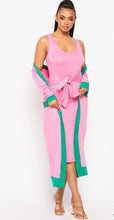 Load image into Gallery viewer, Code: Princess | Pink &amp; Green Cardigan Dress Set
