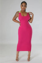 Load image into Gallery viewer, Code: Kandi | Pink &amp; Green Open Back Dress
