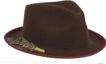 Load image into Gallery viewer, Code: Isley | Crimson &amp; Brown Fedora
