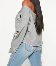 Load image into Gallery viewer, Code: Shyla | Distressed Sweatshirt
