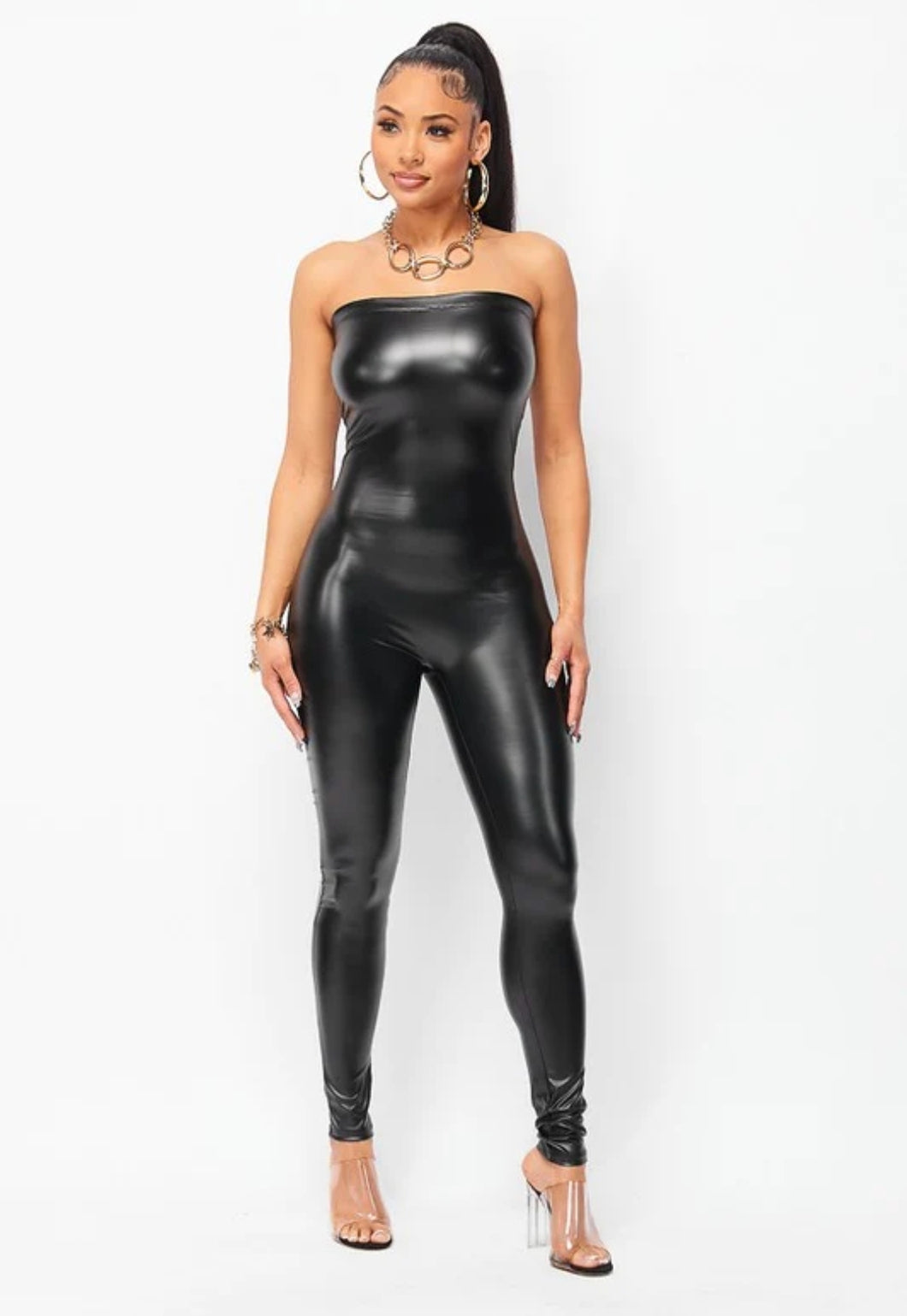 Code:Deeja | PU Leather One Piece