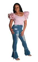 Load image into Gallery viewer, Code: Rose I Ruffled Sleeves Top
